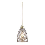 Lustre Pendente Blumenau Conhaque Curvas Dourado Bivolt E27