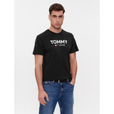 Polera Essential Slim Fit Negro Tommy Jeans