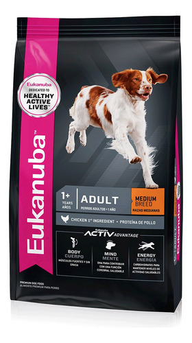 Alimento Eukanuba Perro Adulto Raza Mediana Mix Bolsa 15kg