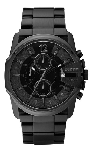 Reloj Caballero Diesel Dz4180 Color Negro De Acero
