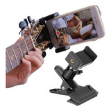 Clip Pinza Teléfono Celular Grabar Ukulele Tubo Mesa