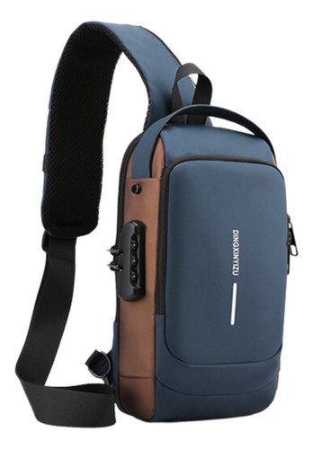 Bolsa Mochila Anti Furto Tiracolo Pochete Transversal Usb