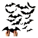 60 Piezas De Murciélagos Para Decoración De Pared De Hallowe