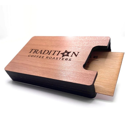 Caja Personalizada De Madera Para Tarjertas Organizadora