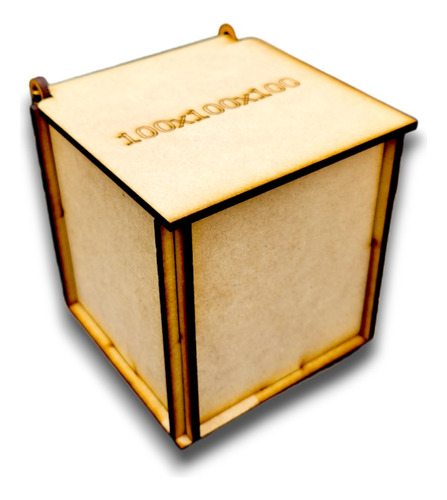 Caja Con Tapa 10x10x10 - Mdf / Fibrofacil X 10 Un.