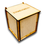 Caja Con Tapa 10x10x10 - Mdf / Fibrofacil X 10 Un.