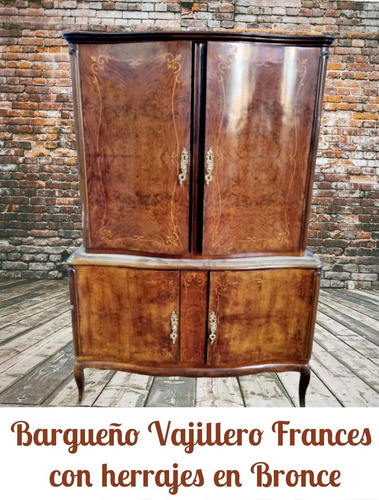 Vajillero Bargueño Antiguo Estilo Frances Luis Xv  /400