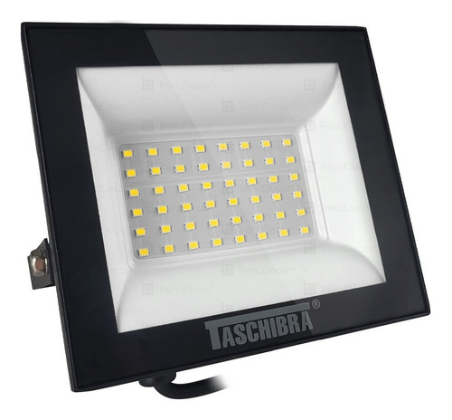 Refletor Preto Resistente Água Taschibra Led 50w 3000k