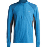 Poleron Hombre Egger 1/4 Zip Melange Lippi Azul