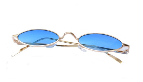 Óculos Pequeno Azul Claro Classico Diferente Vintage G19