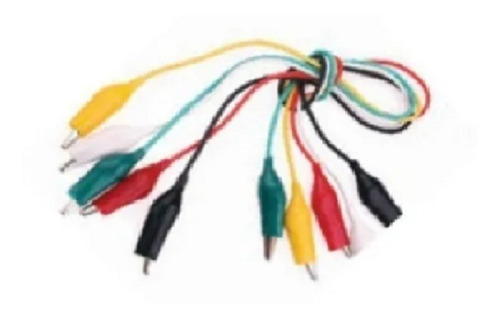 Juego De Cables Con Cocodrilos 0,50 Mts X 5 Cables 