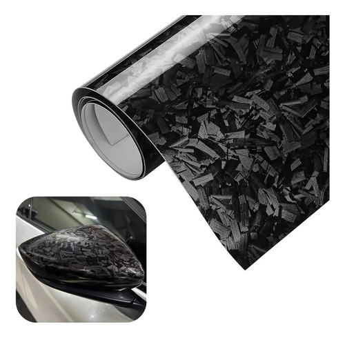 .nn Vinil Fibra Carbon Glossy Wrap Automotriz Envoltura /