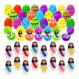 24 Pcs Prefilled Easter Eggs With Mini Jesus Figurines ...