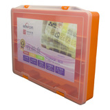 Caja Organizadora De 36 Compartimentos Color Naranja 