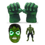 Combo Hulk Máscara C Luz + 2 Puños