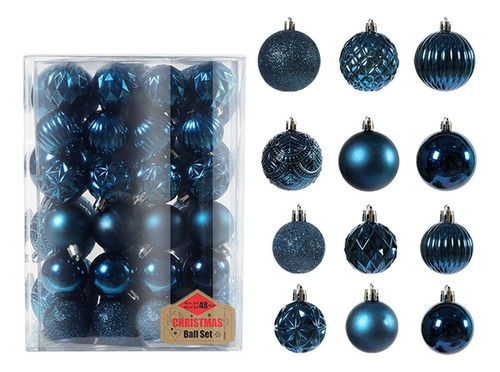 48 Uds Bolas De Navidad Colgante 6cm 4cm De Navidad Adornos