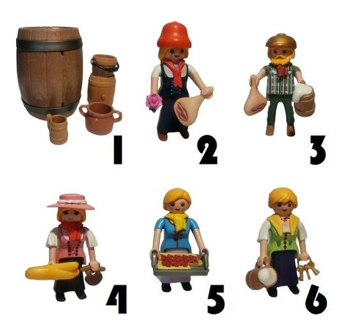 Playmobil Alemanes Bavaras Barril Cerveza Comida Salchicha 