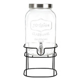 Dispensador De Agua De Vidrio Transparente De 8lt Con Base