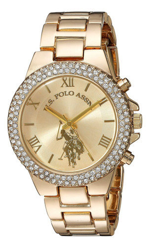Reloj Mujer U.s. Polo Assn. Usc40032az Cuarzo Pulso Dorado