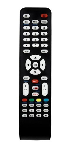 Control Compatible Con Jvc Smart Tv Letras Azules