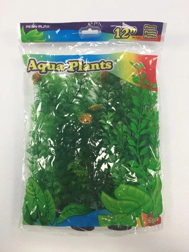 Planta Artificial Plastica Pecera Aqua Plant 30 Cms 6 Unidad