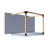 Kit Pergola Alluss 3x3 Mt Apoyo Pared Madera 4x4 Cochera