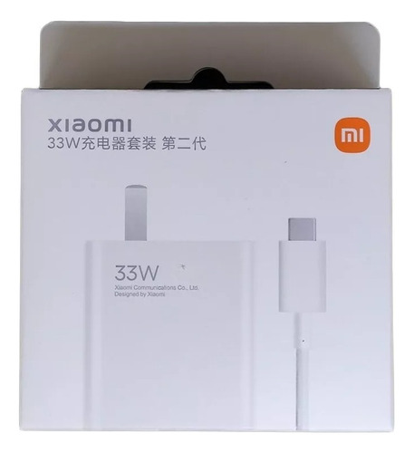 Cargador Xiaomi 33w Original Tipo C Blanco