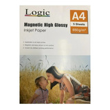 Papel Magnético Glossy Adhesivo A4 5 Hojas