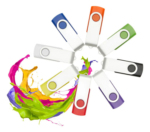 20 Unidades De Pen Drives Usb 2.0 De 8 Gb En 5 Colores Aleat | Envío gratis