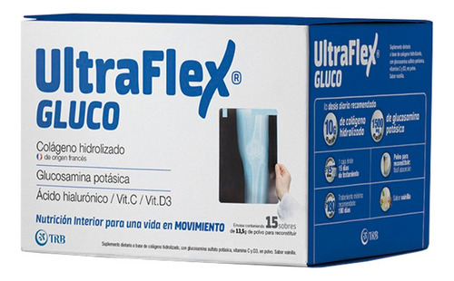 Suplemento Dietario Ultraflex Gluco X 15 Sobres De Vainilla 