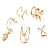 Brinco De Pressão Kit Piercing Fake Earcuff Juliete Conjunto