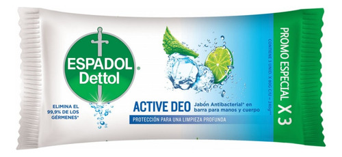 Espadol Jabon 3x80 Active      