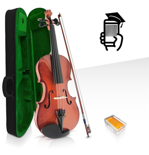 Violin 1/2 Divarius Equipado Natural Brillo Estudiante