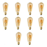 Pack 10 Ampolleta Led Tipo Edison 6 Watts Retro Vintage