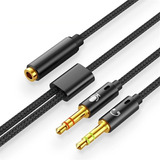 Cable Divisor De Audio 3.5 Mm Para Micrófono Y Audifonos