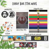 Kit Digital Imprimible  Star Wars Candy Bar Cumpleaños