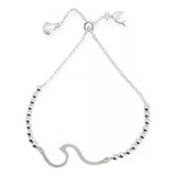 Pulsera Plata 925 Ajustable Ola Mar Delfín Regalo Mujer