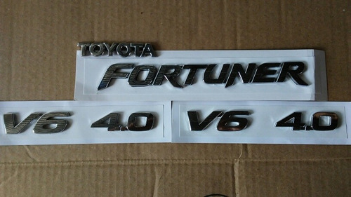 Kit Emblema Toyota Fortuner V6 4.0 Juego 6piezas Foto 5