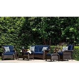 Hannover Outdoor Strathmere 6piece Lounge Set Azul Marino