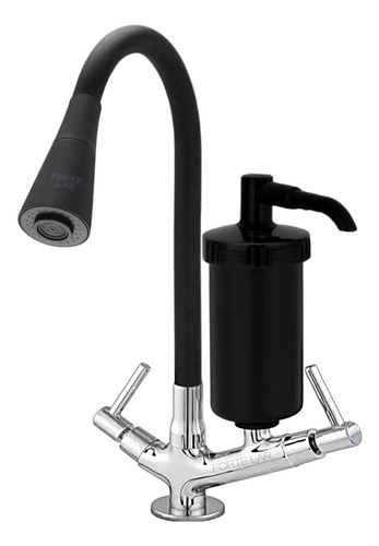 Torneira De Cozinha Bancada Com Filtro 2 Jatos Tubo Flexível