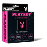 Preservativo Playboy, Condón Sabor Strawberry, Kit 36 Un