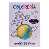 Bomba De Baño Pastilla Espuma Bañera Teñir 140g Coloreria Ed Color Galaxia: Amarillo, Verde Y Azul
