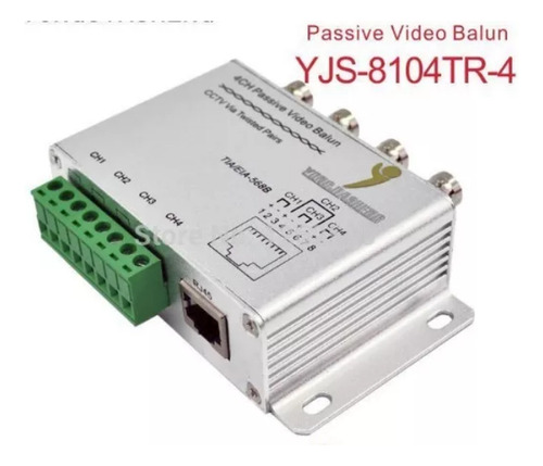 Cctv Transceptor 4ch Dvrvideo Balun Bnc Hembra Utp Rj45 Cat5