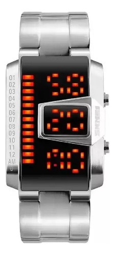 Reloj Hombre Skmei 1179 Digital Sumergible Acero Plateado