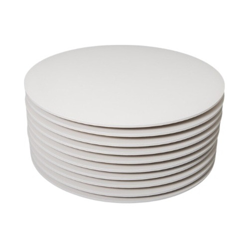 Cake Board Bolo Mdf 3mm Redondo 25cm Branco (10 Unid.)