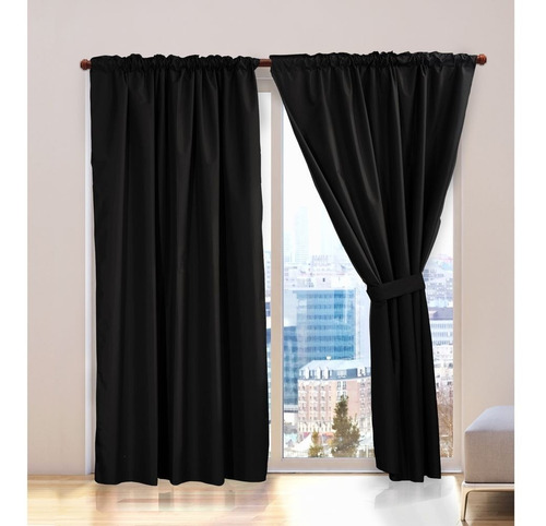 Juego De Cortinas Black Out Vinilo 2.10x1.40 Tuyen