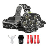 Linterna Pro Minero 7 Leds + Baterias Extra + Cargador 