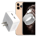 Cargador Original Tipo C Para iPhone 11 Pro De 35 W + Cable