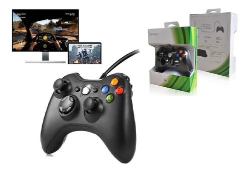 Controle Video Game Xbox 360 Com Fio Joystick Xbox360 E Pc