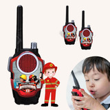 Rádio Comunicador Walk Talk Bombeiro Criança Infantil 